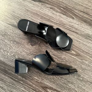 Pierre Hardy Bulles Circular Applique Leather Mules